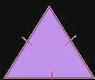 What type of triangle is given? (Note: The red hash marks denote the congruent sides-example-1