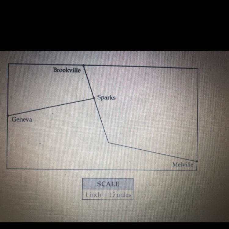 On the map shown above, Anne measures the distance from Geneva toSparks to be 2.5 inches-example-1