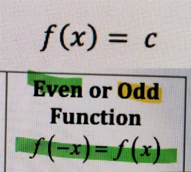 prove if it's an even or odd function with the equation shownon what point is the-example-1