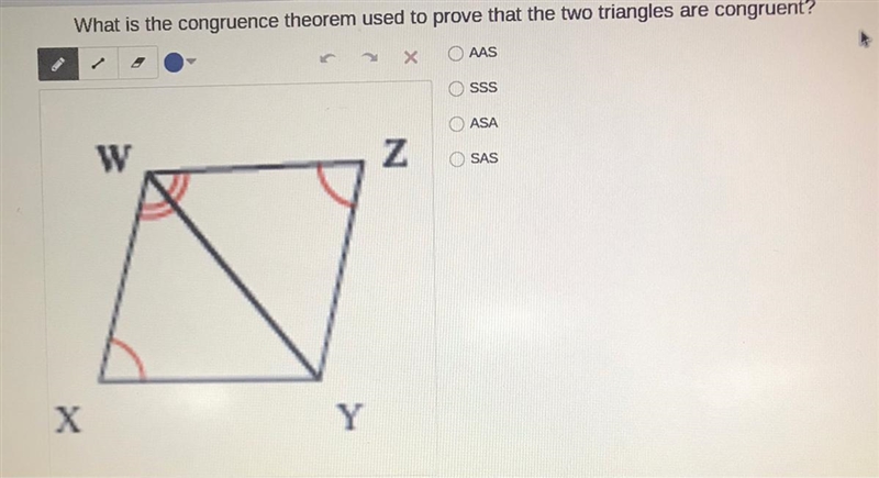 What is the congruence theorem used to prove that the two triangles are congruent-example-1