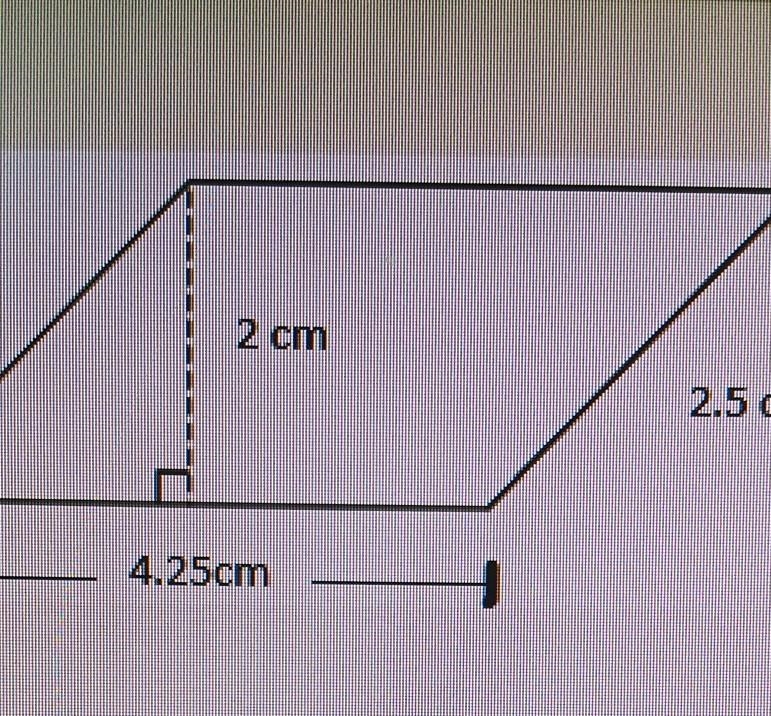 Which measurements is closet to the area of the parallelogram in square centimeters-example-1