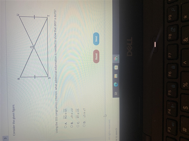 Consider the given figureQUsing the SSS congruence criterion, what additional information-example-1