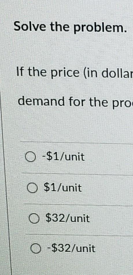 Solve the problem. If the price in dollars) of a product is given by P(x) 1024 + 1000, where-example-1