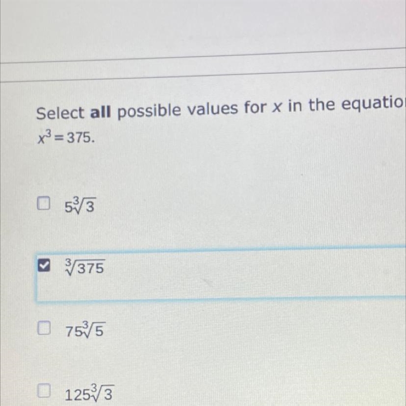 Select all possible values for x in the equation-example-1