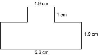 What is the area of the figure?Assume that all angles are right angles A) 10.64 cm-example-1