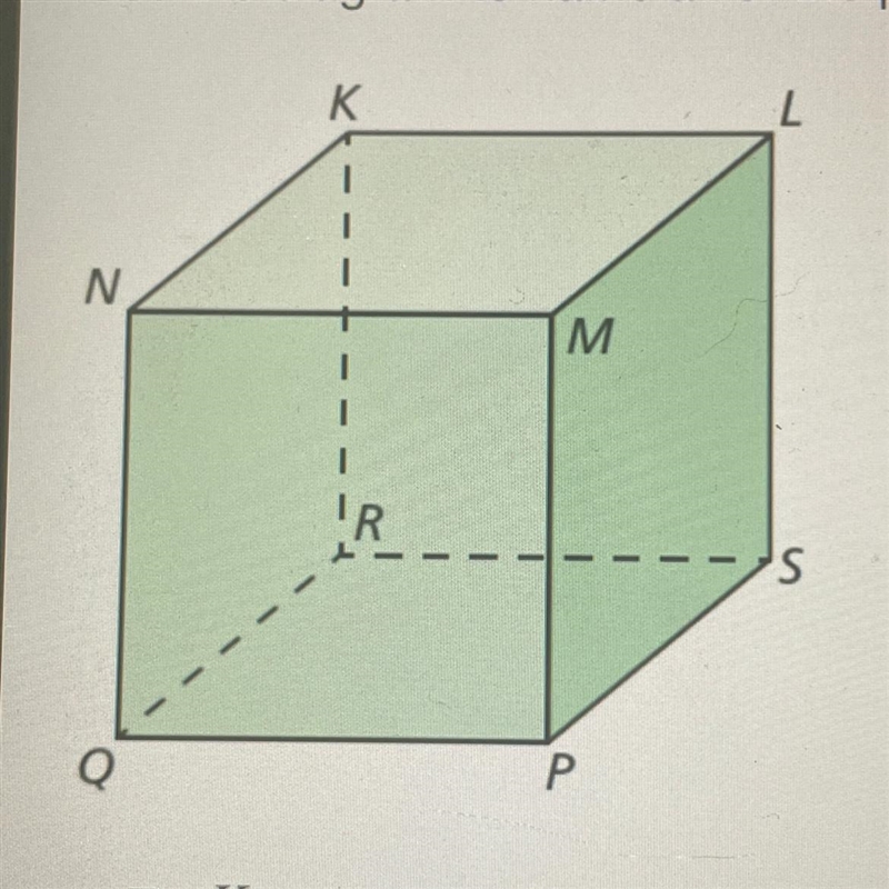 Use the diagram to name all of the points that are not coplanar with points R, K AND-example-1