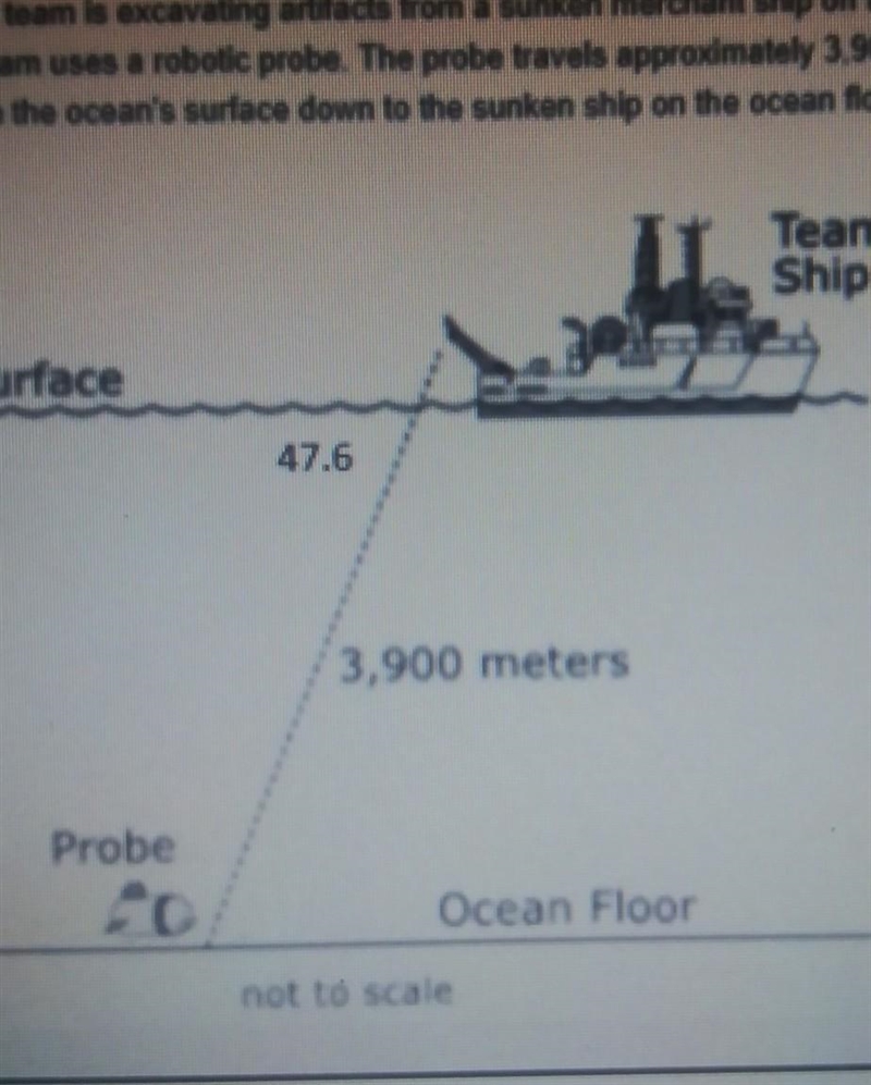 when the probe reaches the ocean for approximately how far will the probe be from-example-1