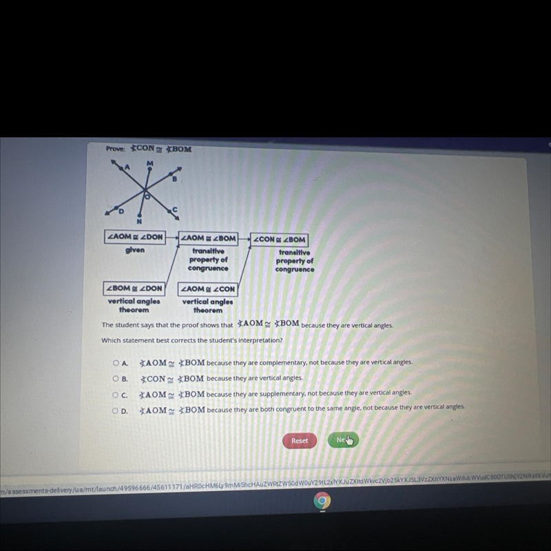 A student is given this proofGlen AOM *DONProve: CON BOMMZAOMBOMLAOM S DONgiventransitiveproperty-example-1