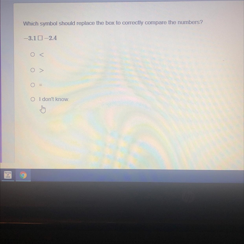 Which symbol should replace the box to correctly compare the numbers?-example-1