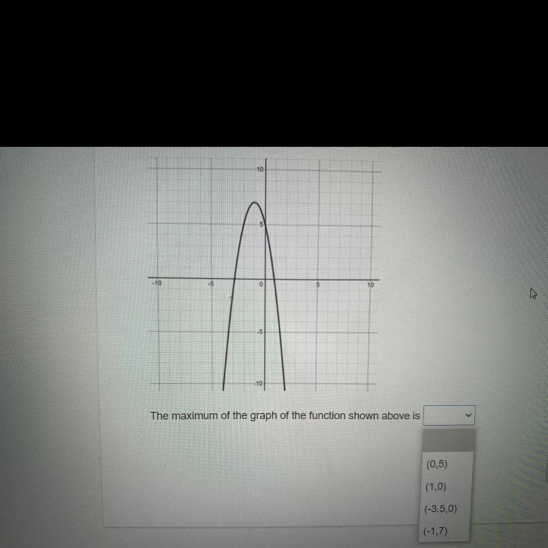 The maximum of the graph of the function shown above is-example-1