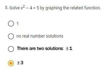 Solve x2 – 4 = 5 by graphing the related function.-example-1