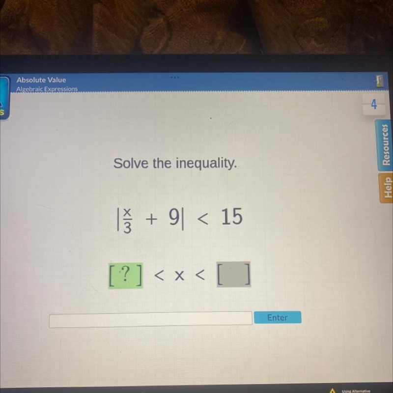 Solve the inequality. x13 | + 9| < 15 1 x-example-1