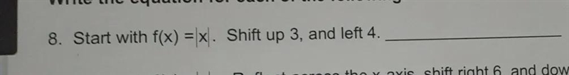 Absolute Value FuntionsWrite the equation for each of the following-example-1