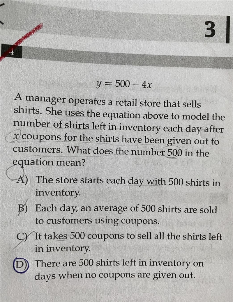 SAT Math Question Correct Answer: D I was confused with A and D while solving this-example-1