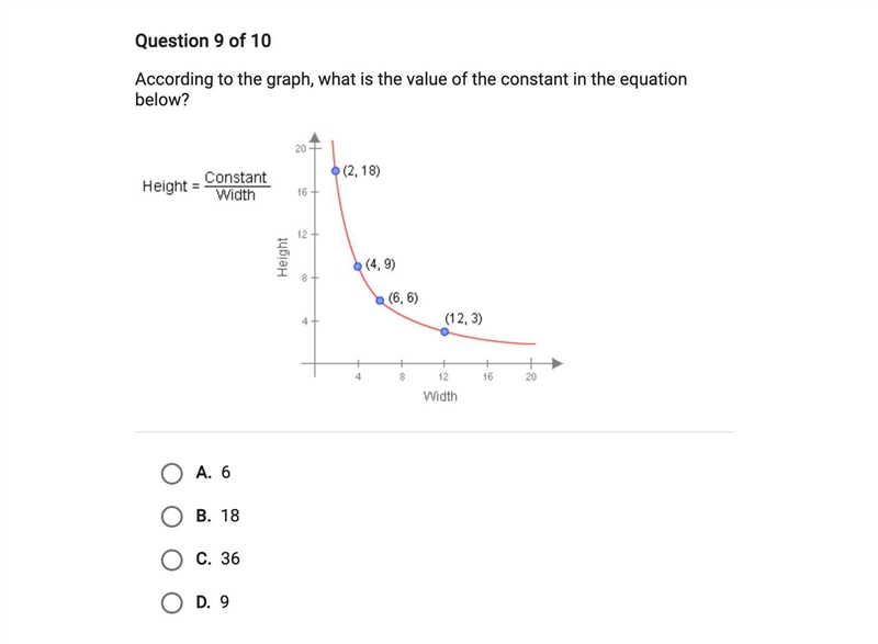 According to the graph what is the value of the constant in the equation below-example-1