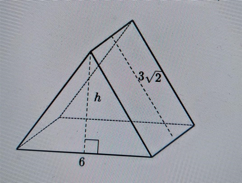 What is the vertical height, h, of the triangular prism?-example-1