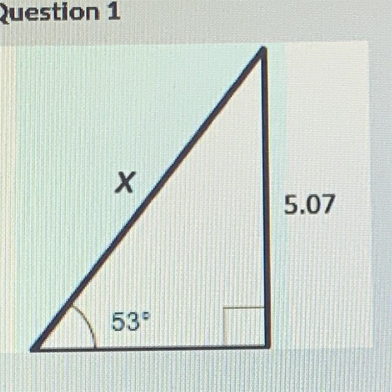 Solve for the missing side labeled "x."-example-1