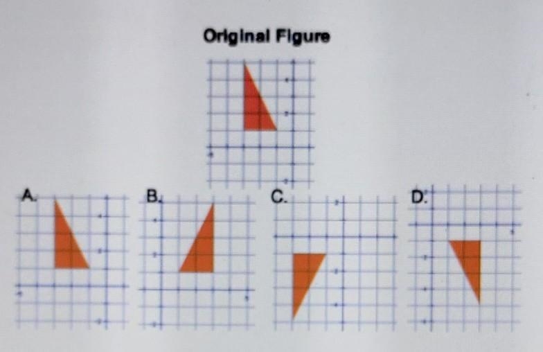 HELP ME OUT PLS!!!! 3) Which transformation is the result of reflecting the original-example-1