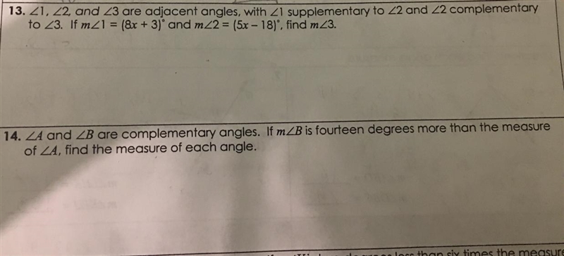 i really need help with these two questions angles and relationships & algebra-example-1