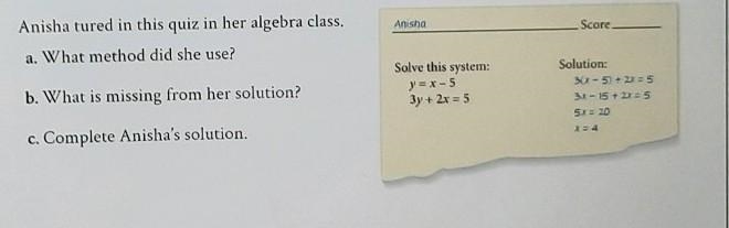 Solve the following system of equations using the elimination method. Give the final-example-1