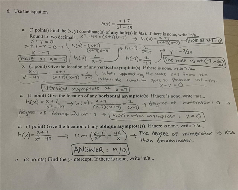 Use the equation: ……e. Find the y-intercept. If there is none, write “n/a.”(I only-example-1