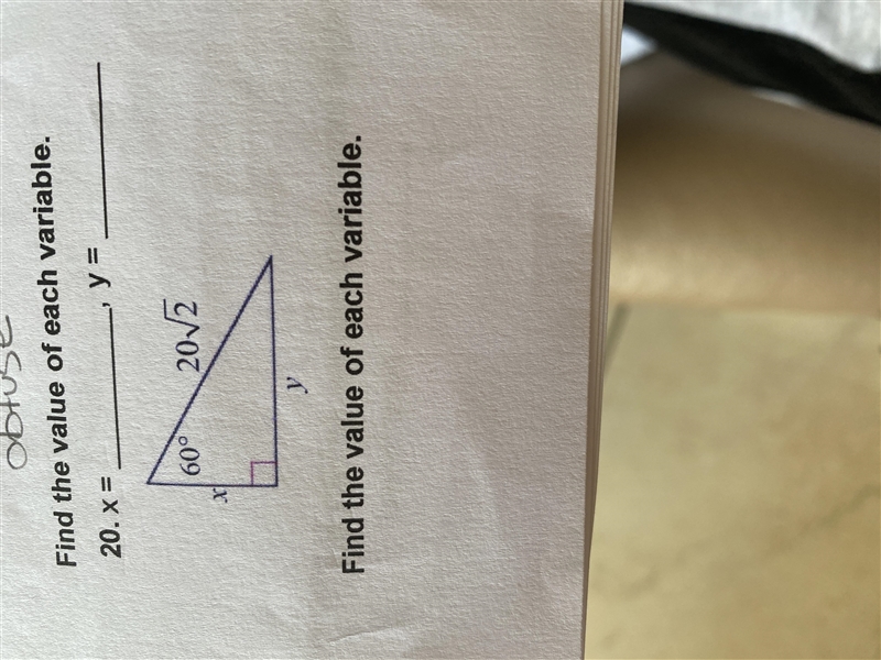 Find the value of each variable-example-1