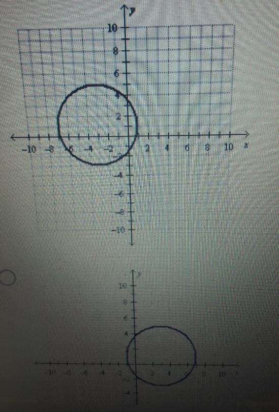 identify the correct graph of the circle. (x + 3)² + (y + 1) = 16I have to send the-example-3