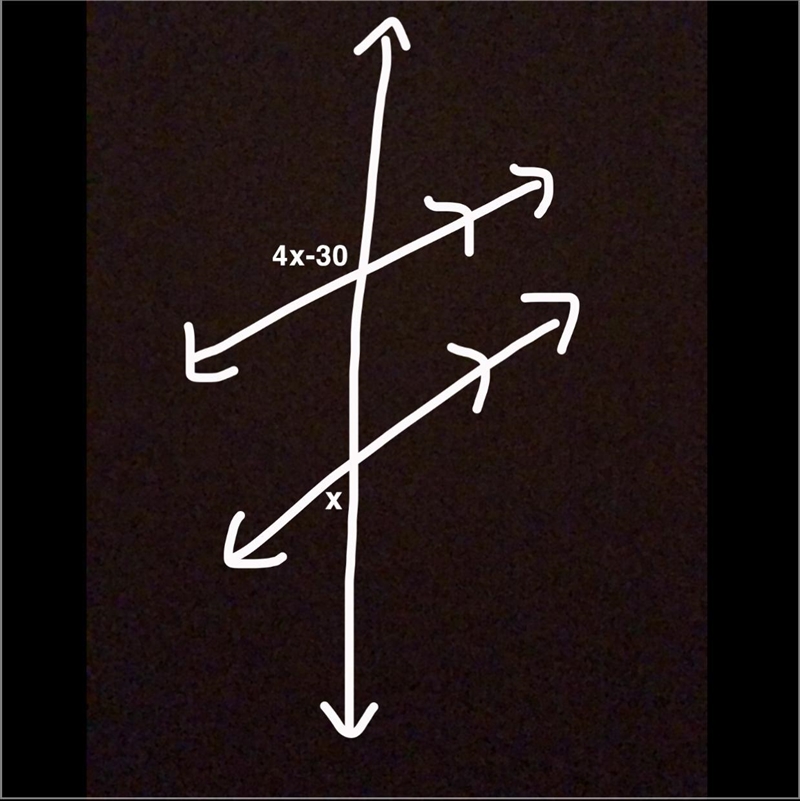 I think I know what to do I just don’t know if I need to solve the 4x-30 or what-example-1