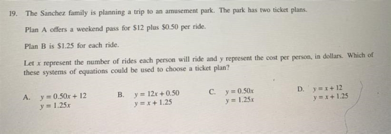 Which of these systems of equations could be used to choose a ticket plan ?-example-1