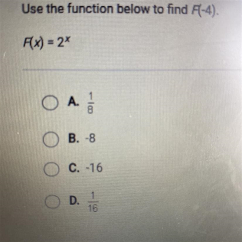 Use the function below to find F(-4).-example-1