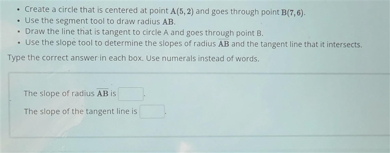 How do I fins the slope of AB and the tangent line?-example-1