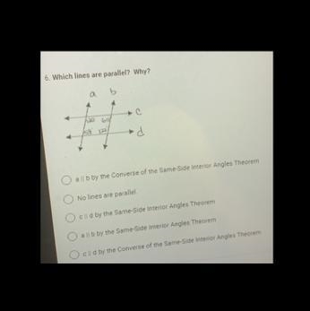 6. Which lines are parallel? Why?-example-1