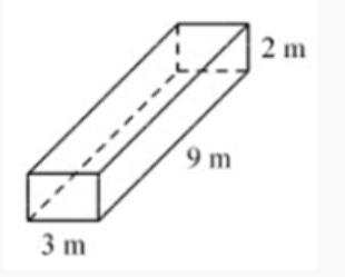 Find the surface area of the rectangular prismA) 51 m^2B) 105 m^2C) 54 m^2D) 102 m-example-1