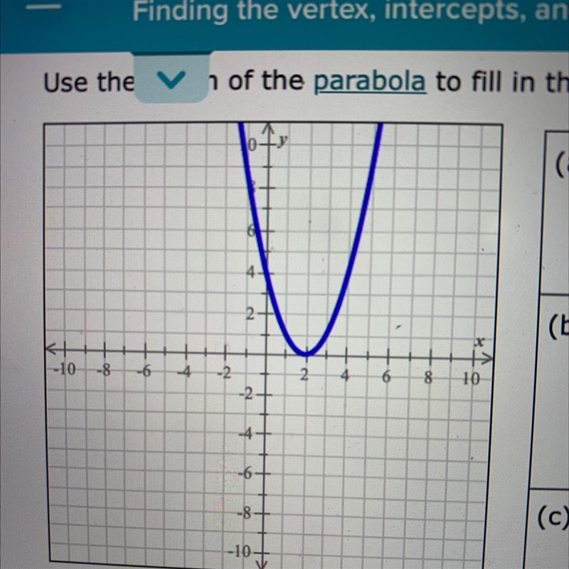 I need help finding the vertex and axis of symmetry-example-1