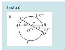 Find <2 Topic: chords and tangent-example-1