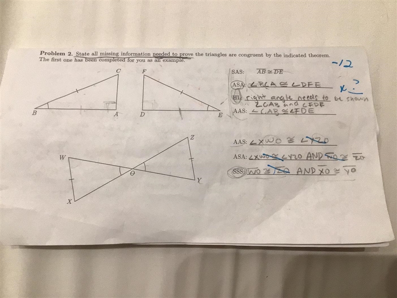 Can you explain the very last two lines at the bottom ASA: and SSS: and what did the-example-1