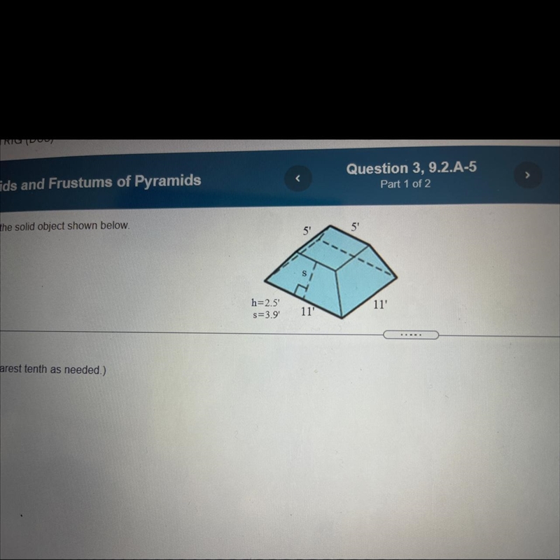 Find the lateral surface area & volume of object in picture-example-1