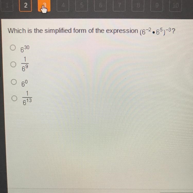 58:37 Which is the simplified form of the expression (6-2 C D 630 69 Ο Ο Ο 69 613 Save-example-1