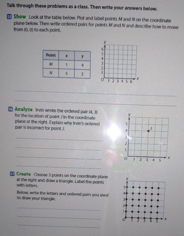 Talk through these problems as a class. Then write your answers below. Look at the-example-1