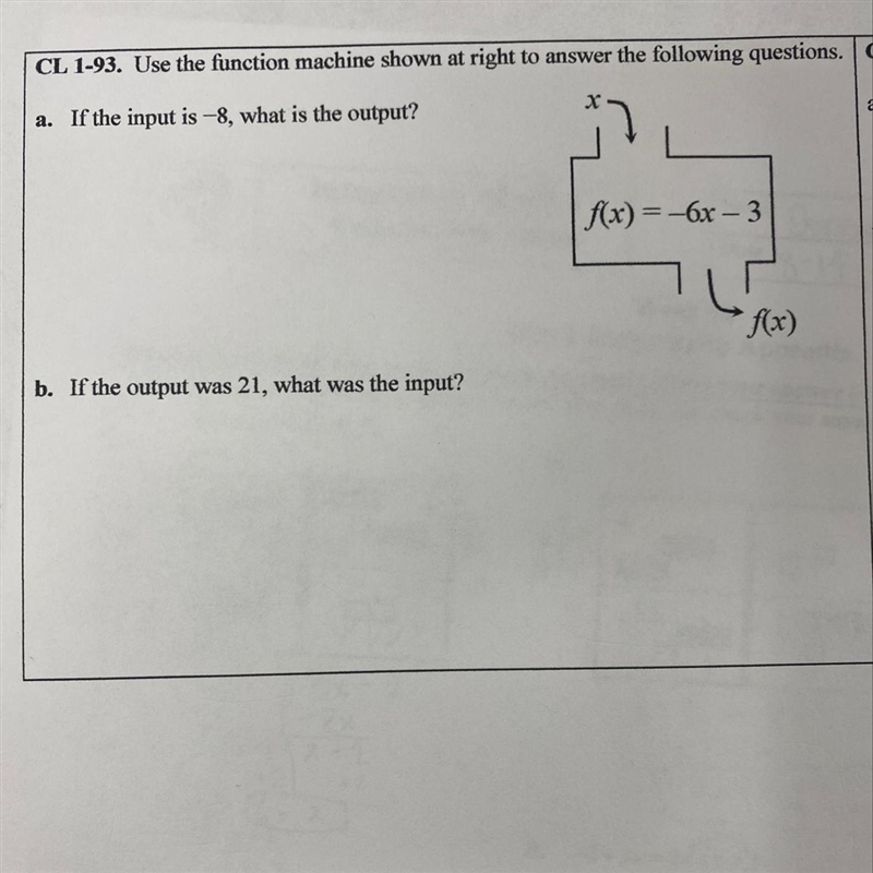 please help asap!a. if the input is -8, what is the output?b. if the output was 21, what-example-1