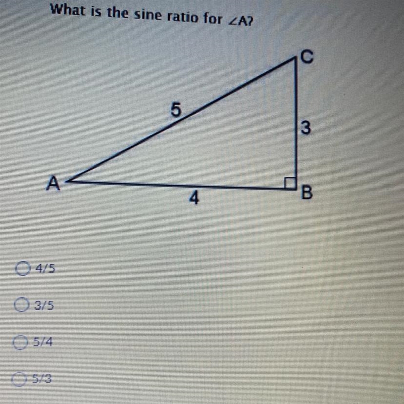 What is the sine ratio for-example-1