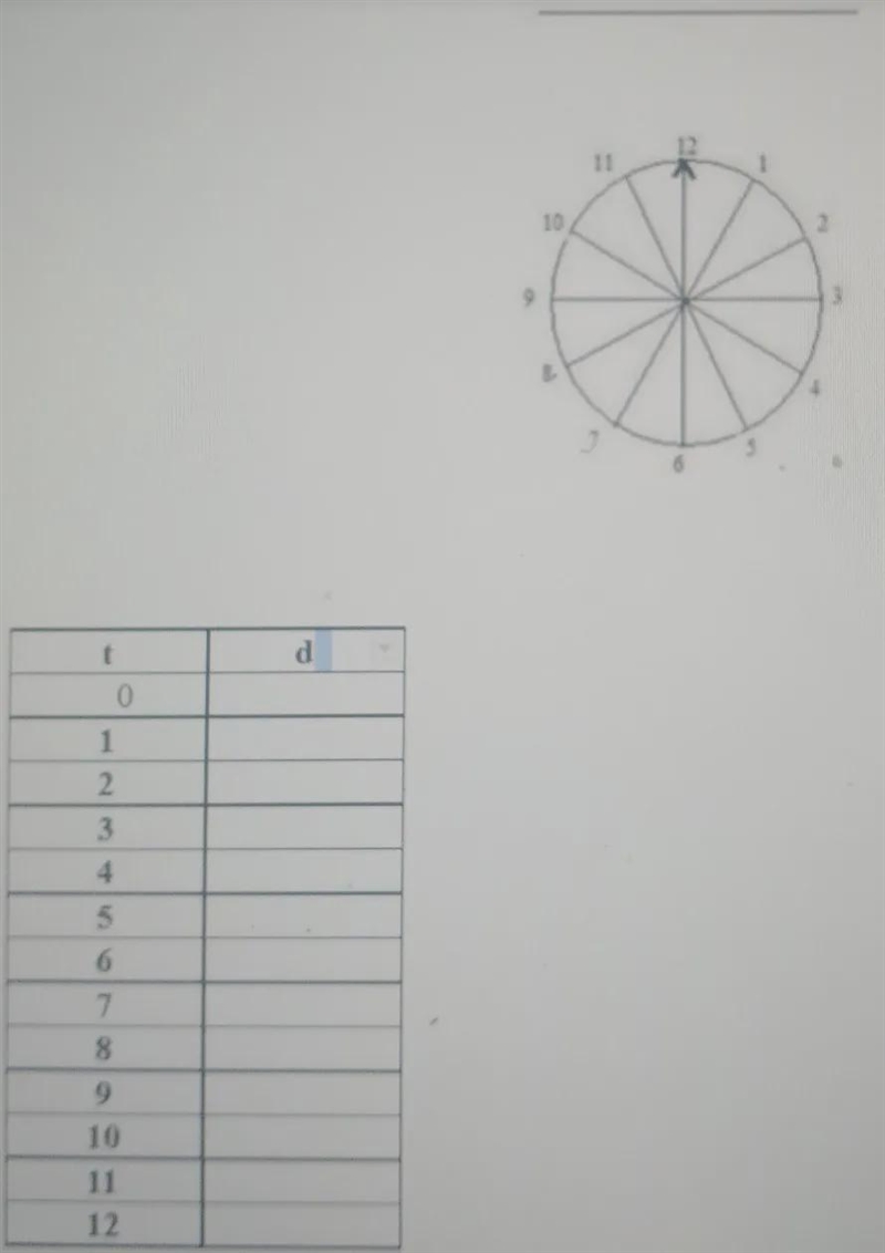 A clock has a radius of 6 inches. The center is 14.5 inches below the ceiling. Record-example-1