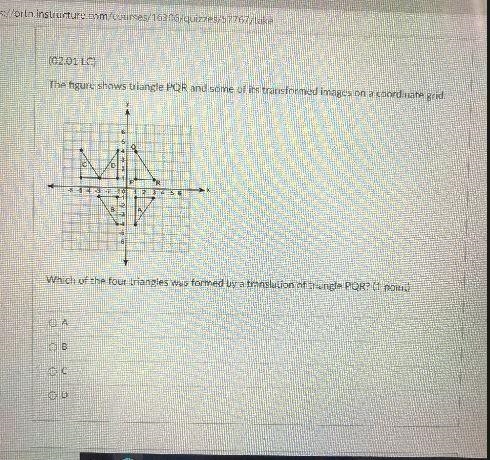 (02.01 LC)The figure shows triangle PQR and some of its transformed images on a coordinate-example-1