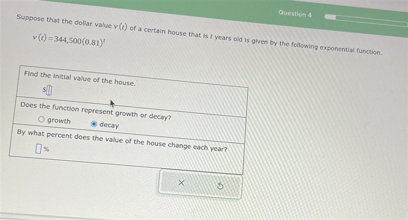 Suppose that the dollar value y (t) of a certain house that is t years old is given-example-1