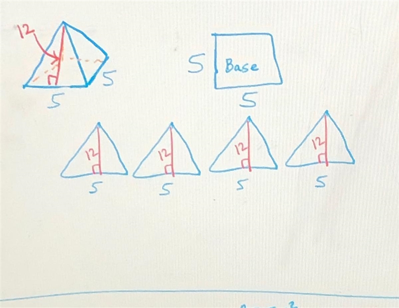 Find the surface area using the net. HELP this is really confusing I need the steps-example-1