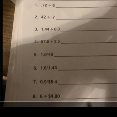 Need help with #4 and I have to use long division with decimals-example-1