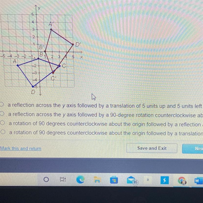 What are the possible transformations that could have been used to create the red-example-1