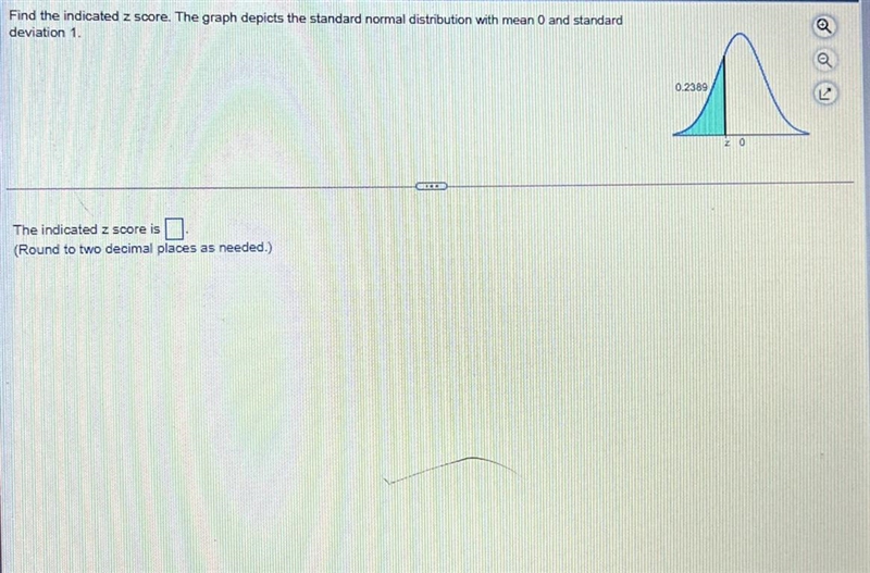 Find the indicated z score. The graph depicts the standard normal distribution with-example-1