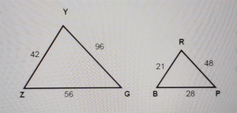 "Determine which theorem will prove the following figures are similar."-SSS-example-1