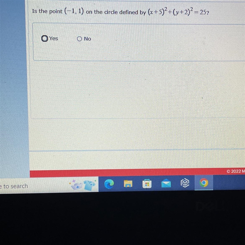 Is the point (-1,1) on the circle defined by Please check photo-example-1